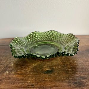 Vintage Green Federal Glass Dish- Small